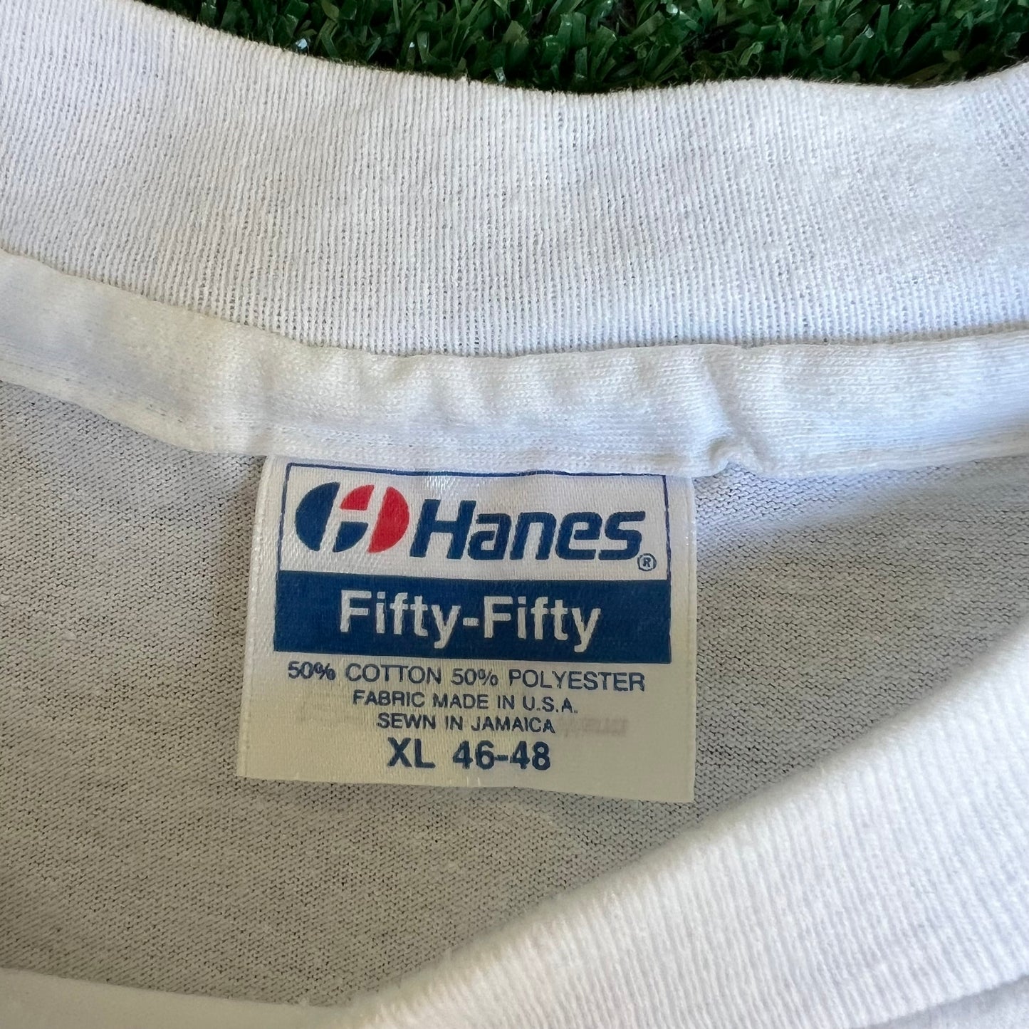 VTG 80s Men's Hanes Pro Life Abortion Heart Beat White SIngle Stitch T-Shirt - XL