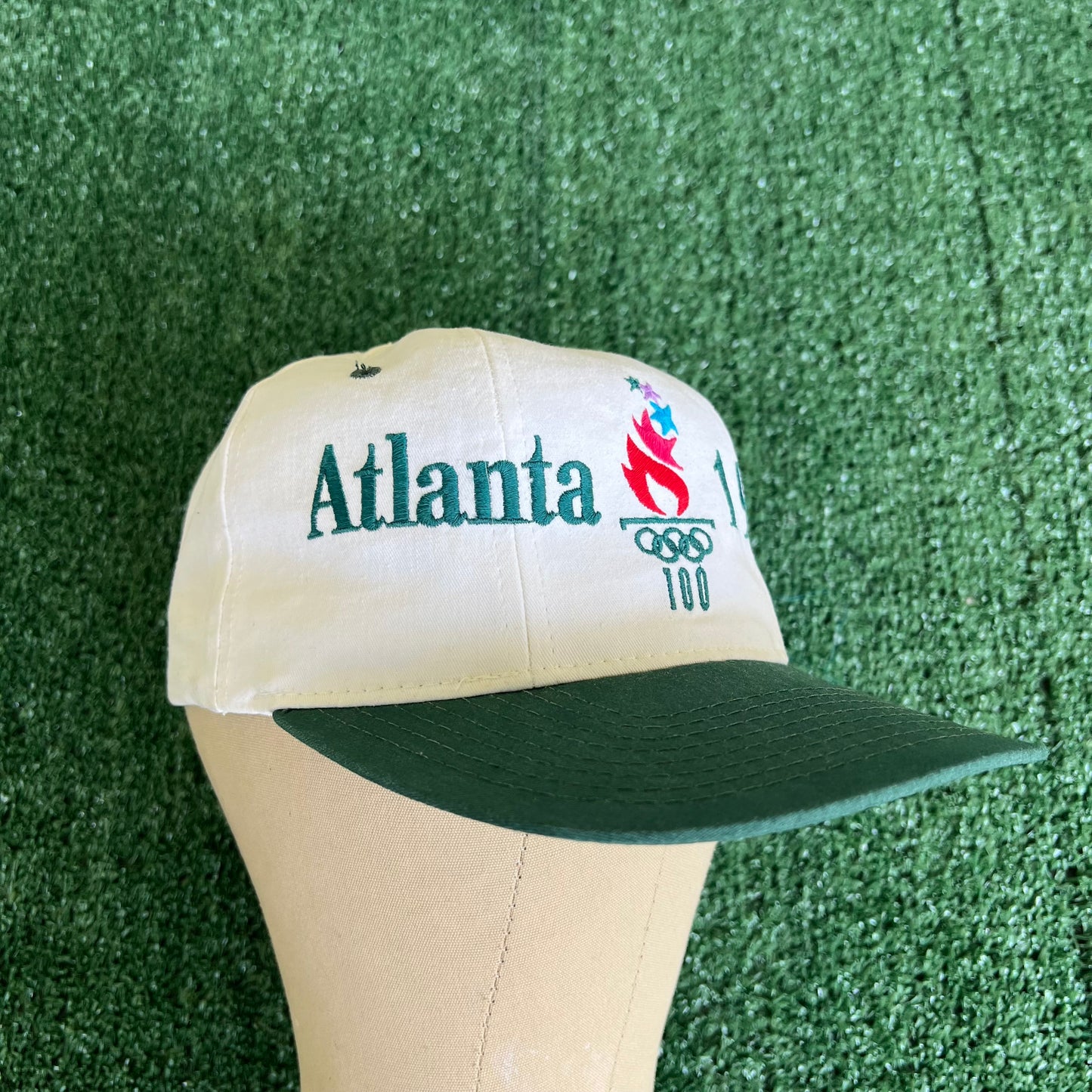 1996 Starter Atlanta Olympics Tri Block White Snapback Hat