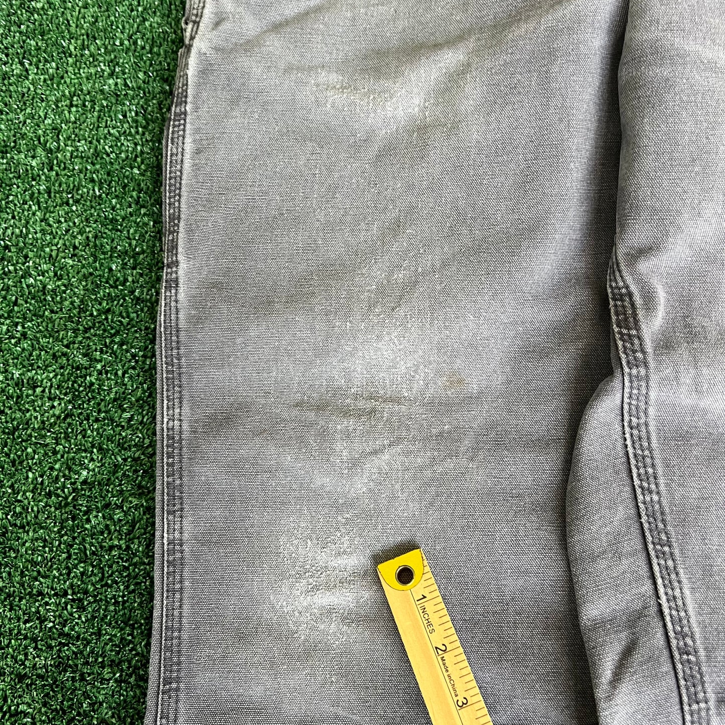 Y2K Carhartt B11 PTB Faded Gray Baggy Carpenter Canvas Pants - 33x29 18" Openings