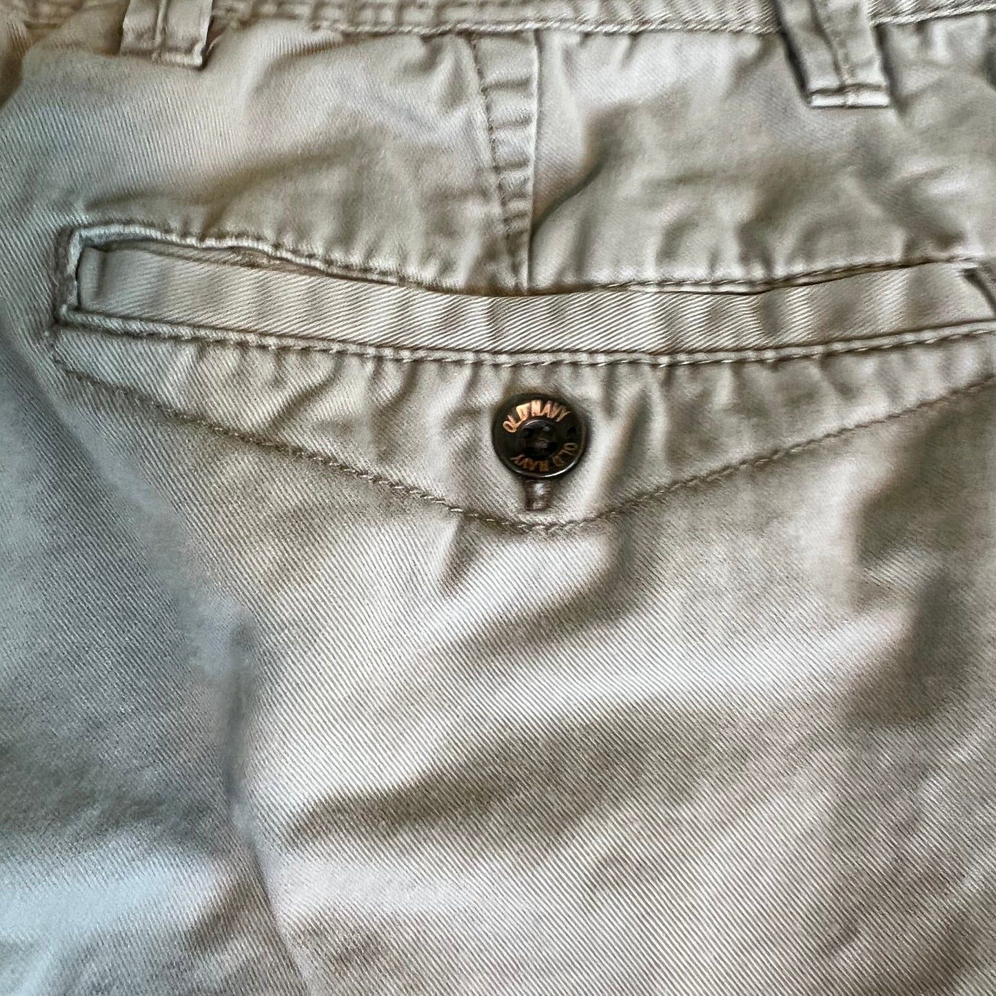 Y2K Old Navy Loose Baggy Wide-Leg Khaki Pants - 34x28" 21" Openings