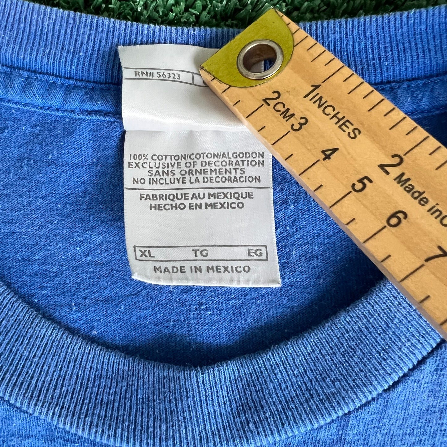 Y2K Nike Silver Tag Just Do It Spellout Blue T-Shirt - XL