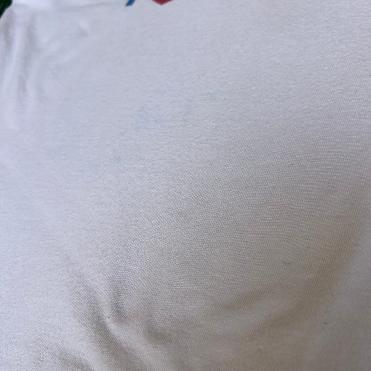 Vintage Y2K Men's Abercrombie Funny I Love To Cuddle White Ringer T-Shirt - Medium