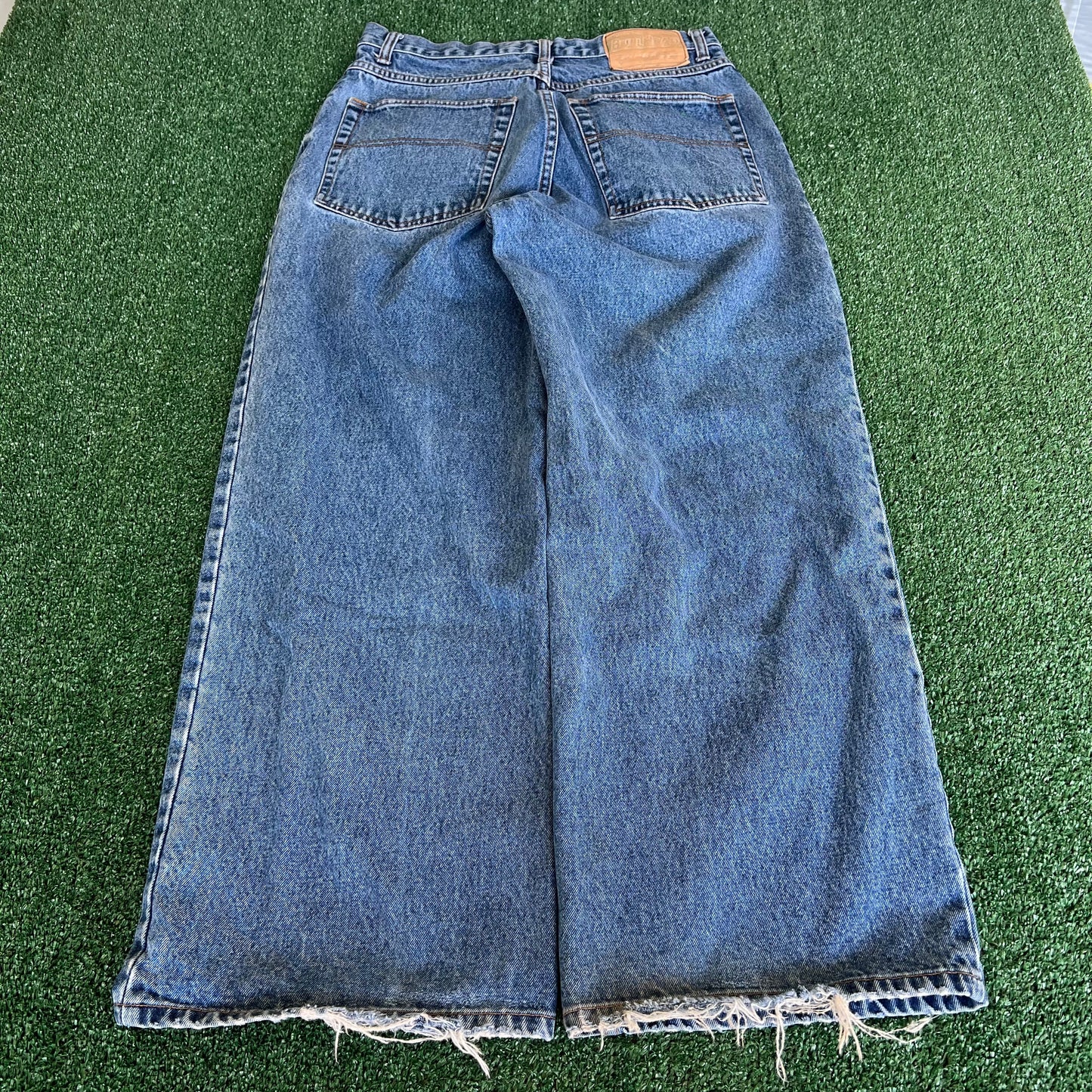 90s Y2K Bullhead Pipes Wide-Leg Blue Jeans - 32x29" 23" Opens