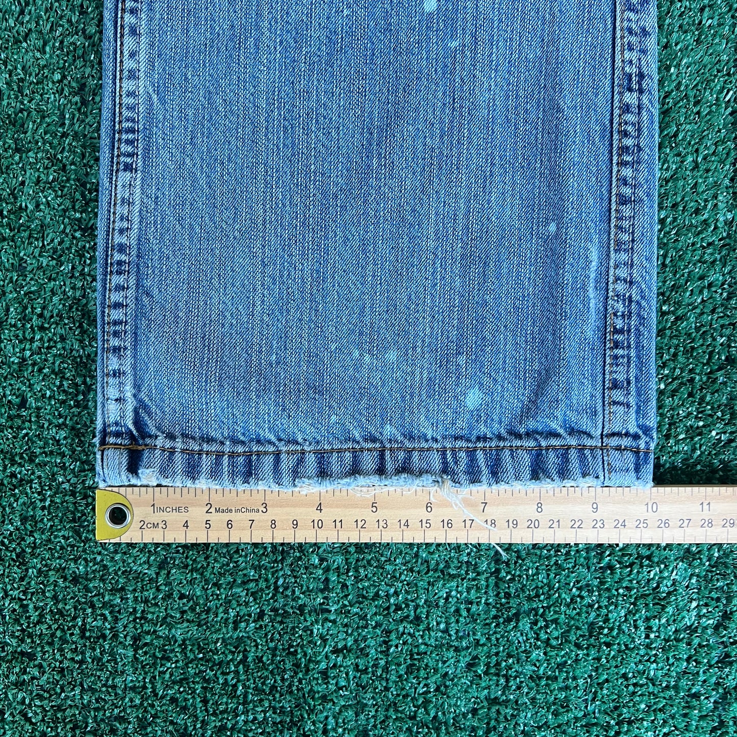 Y2K Surplus Eagle Wide-Leg Baggy Blue Jeans - 34x32.5" 20" Opens