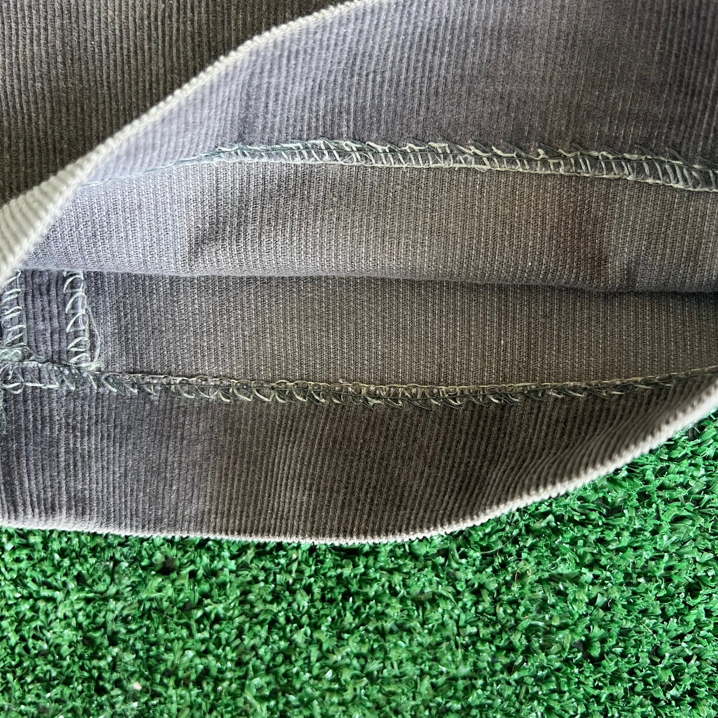 70s Gray Corduroy Wide-Leg Baggy Pants - 32x29.75" 19.5" Openings