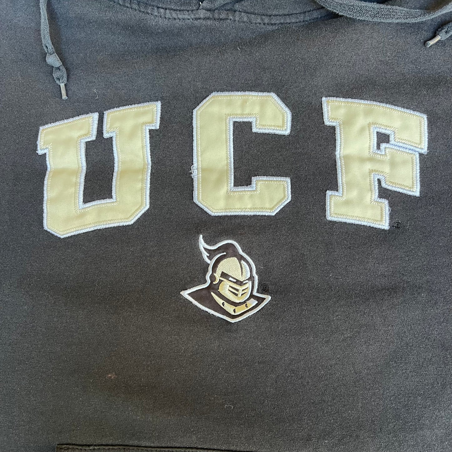 Vintage Y2K Men's UCF Golden Knights Central Florida Boxy Black Hoodie - 2XL
