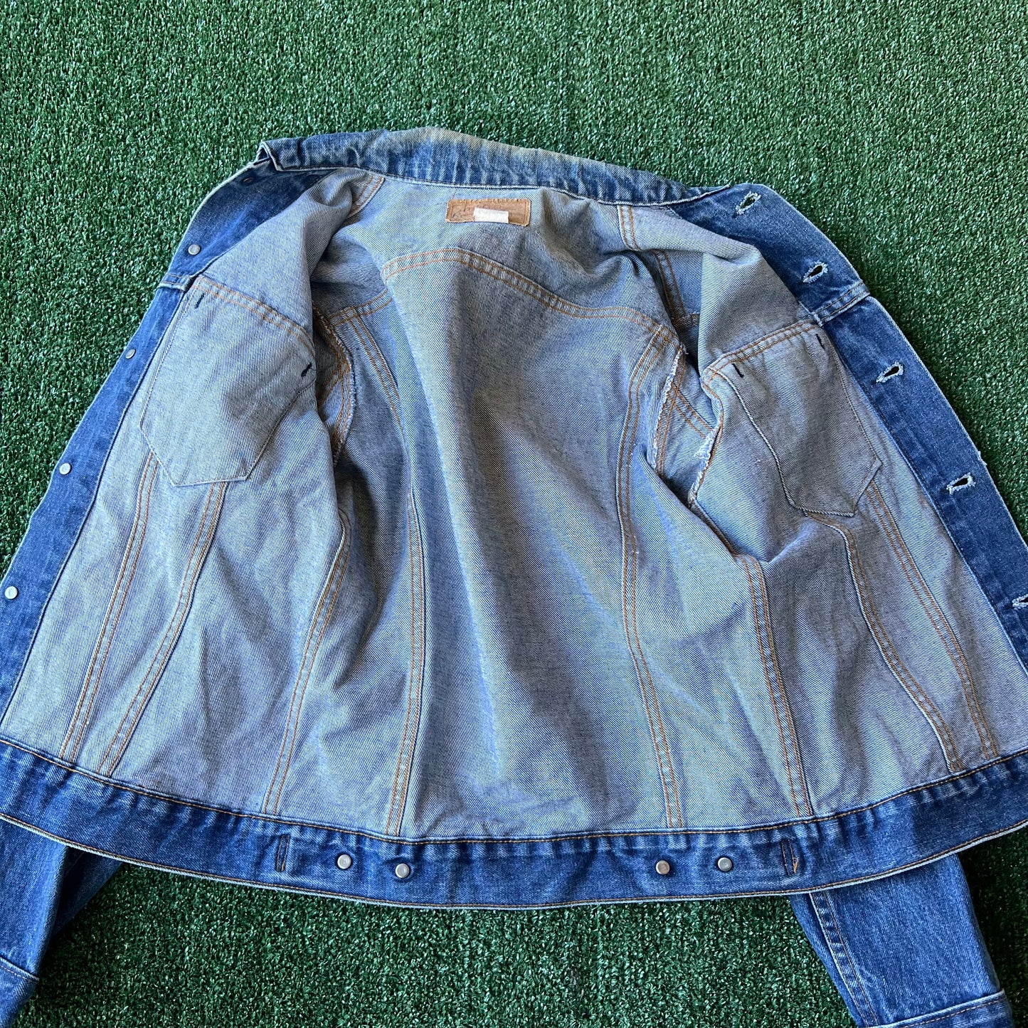 70s Levi’s 70505-0217 Type 3 Indigo Denim Jean Jacket Small E #52 B - Size 36 Small