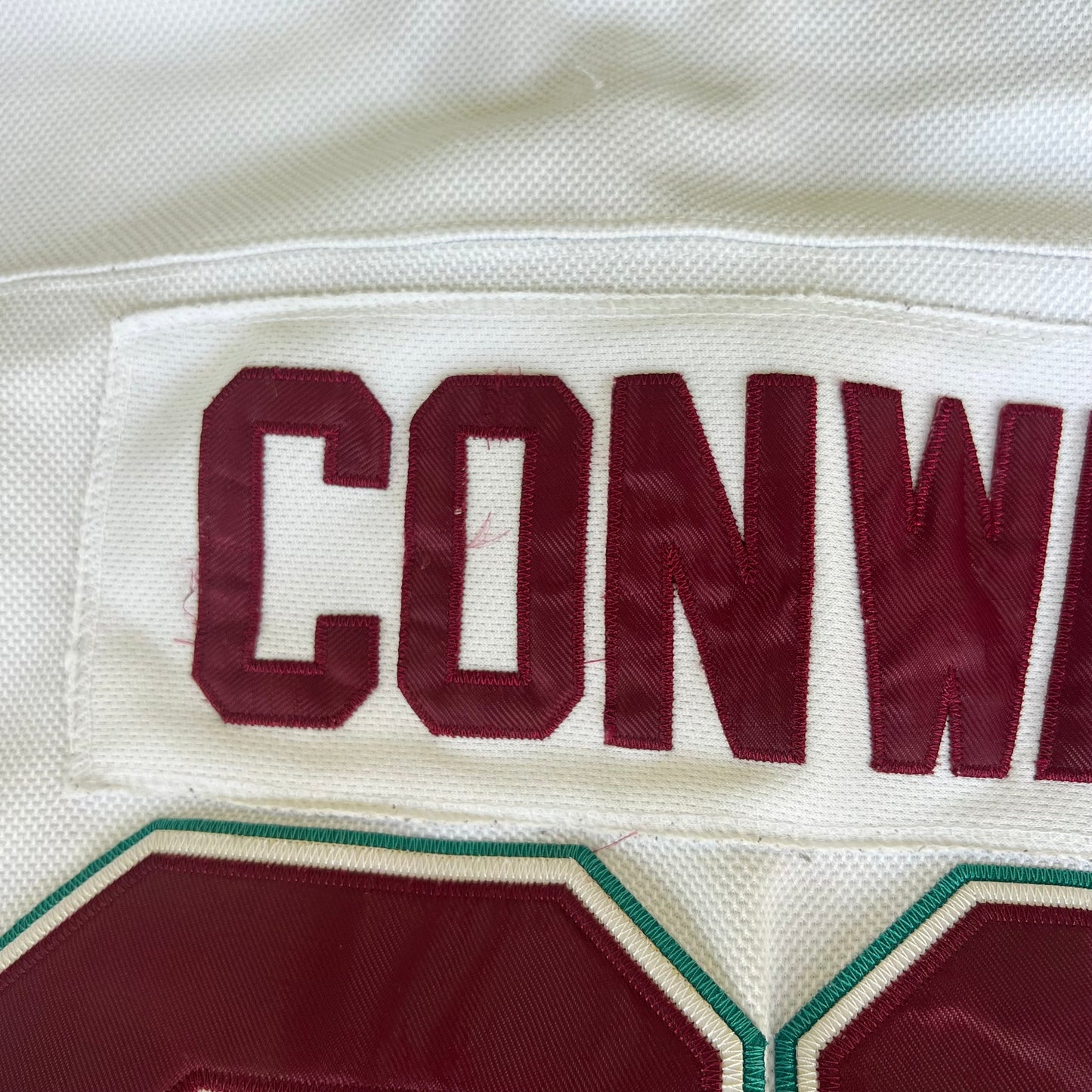 90s Mighty Ducks Movie Promo Charlie Conway Flight Strap White Hockey Jersey - XL
