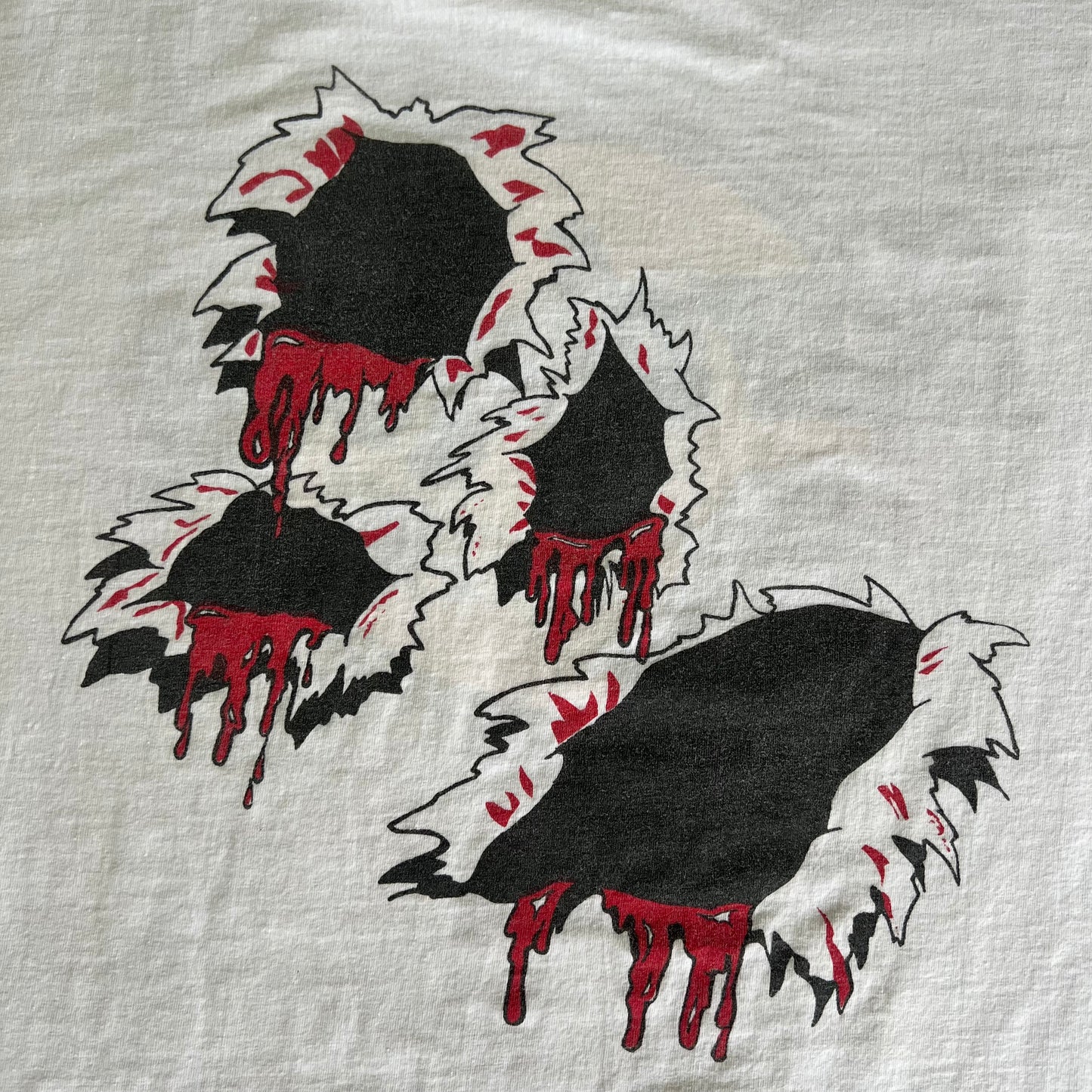 90s Hard Rock Cafe Bootleg Bullet Hole White T-Shirt - Large