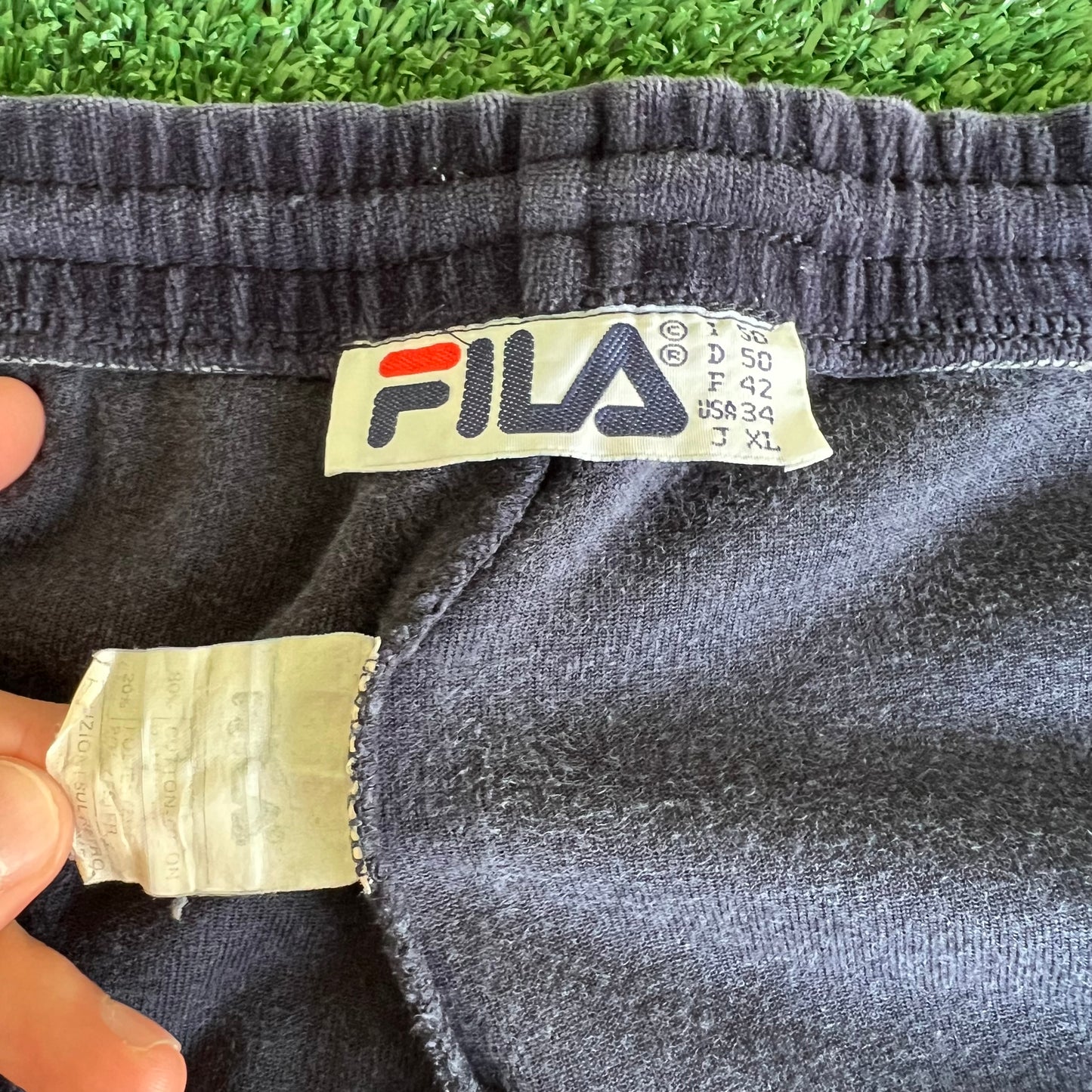 90s Fila Velour Track Suit Jacket & Pants Red Navy Blue XL - 36x25.5" USA