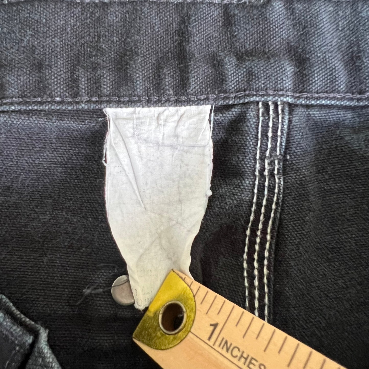 Y2K Carhartt Double Knee Carpenter Faded Black Pants - 33x29.5"