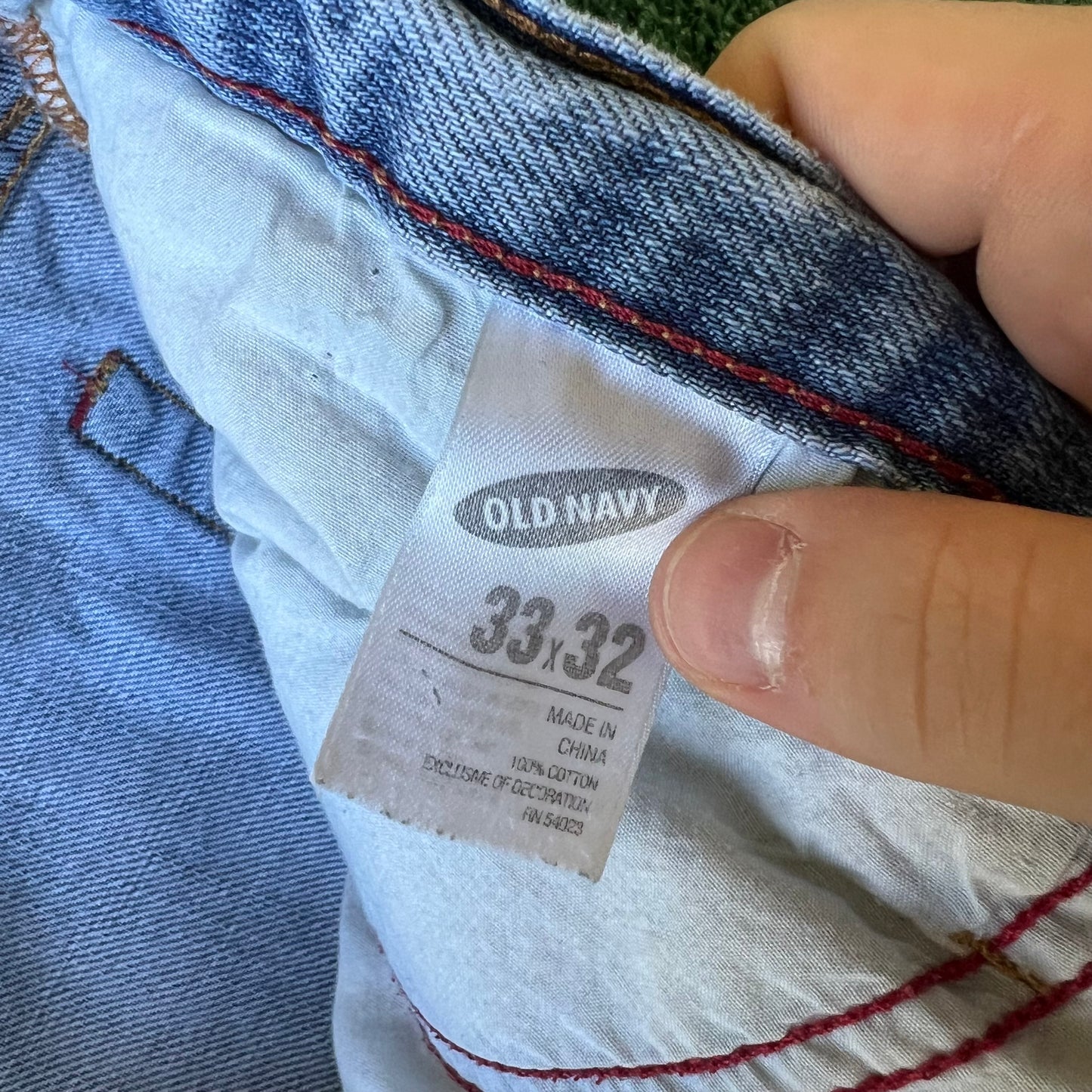 Y2K Old Navy Loose Light Blue Baggy Straight Jeans - 36x30" 19" Open Southpole