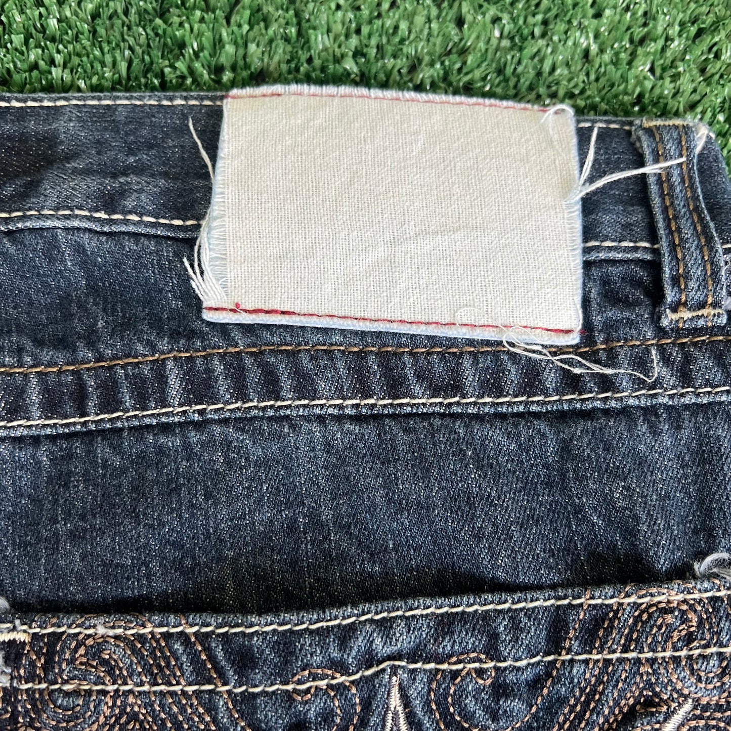 Y2K Southpole Premium Baggy Straight Dark Wash Blue Jeans - 35x30" 18" Openings