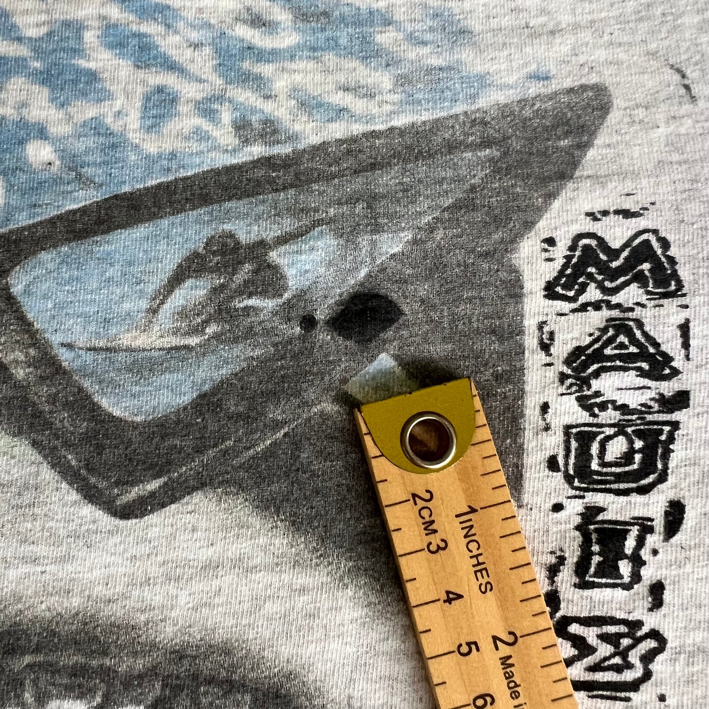 90s Maui & Sons Surf Shark Gray T-Shirt - XL
