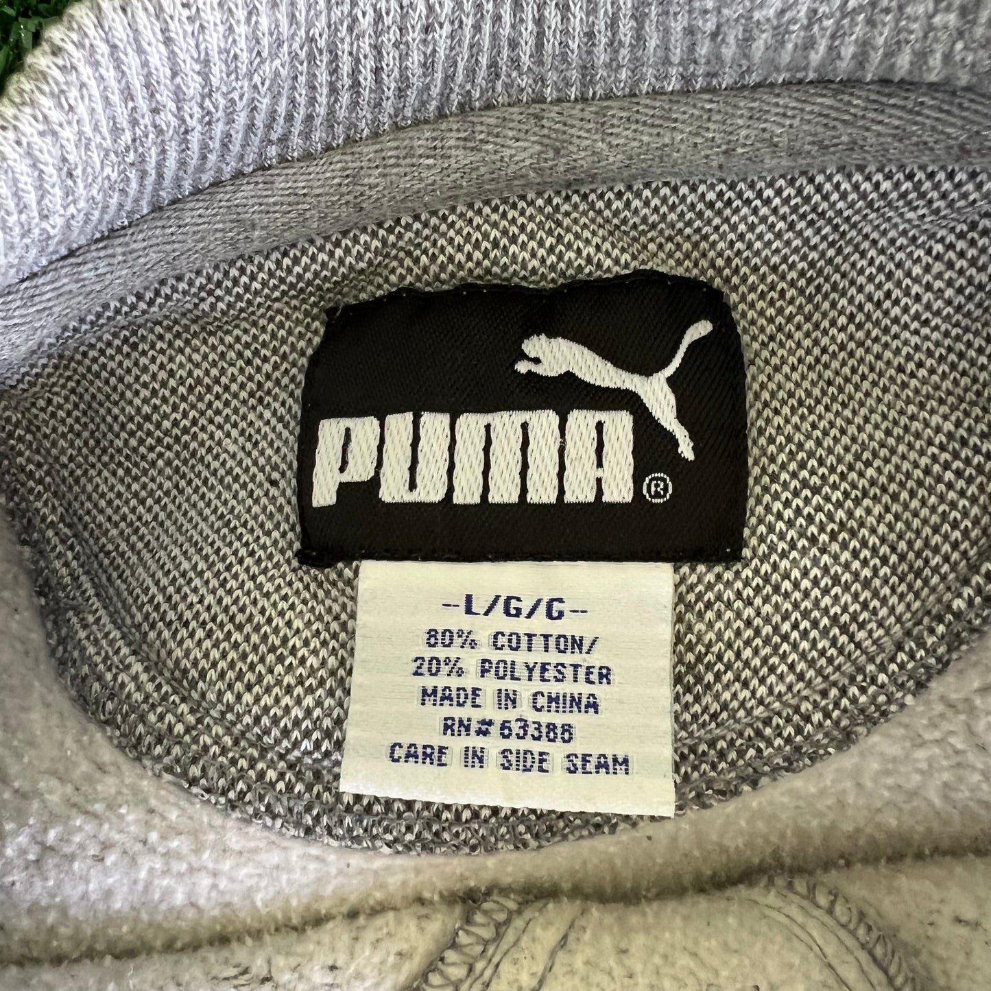 90s Puma NFL Cleveland Browns Gray Striped Sweatshirt - Large