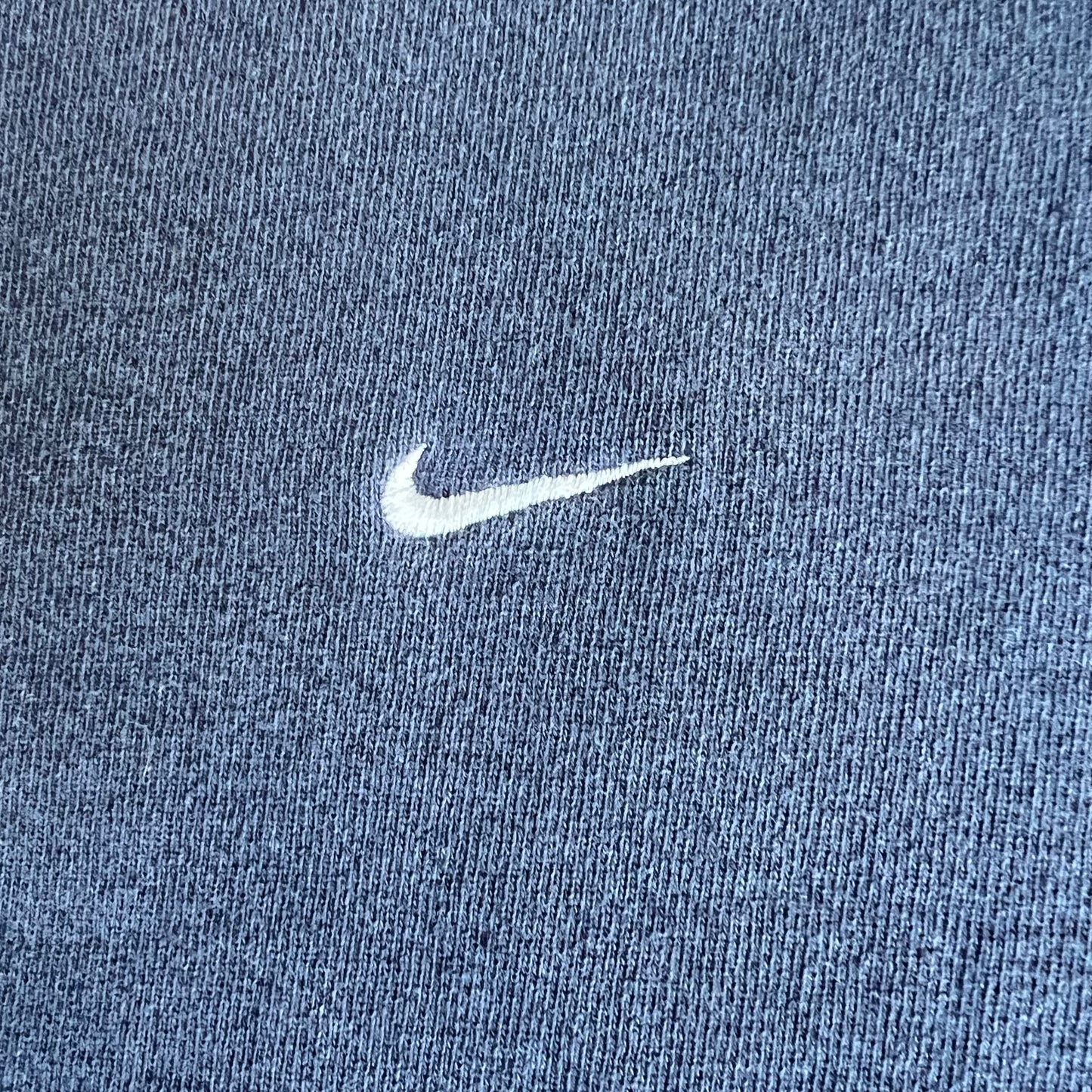 90s Nike White Tag Faded Navy Blue Distress Boxy Crewneck Sweatshirt - XL