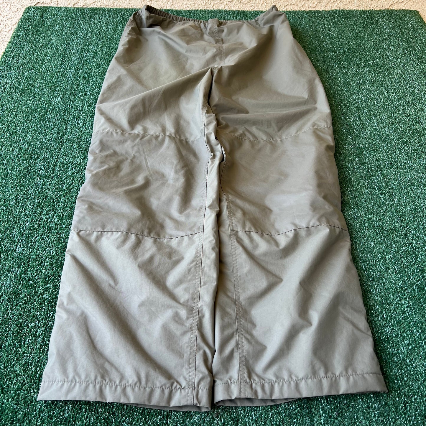 Y2K Cabelas Olive Green Double Knee Gore-Tex Nylon Waterproof Pants - Large