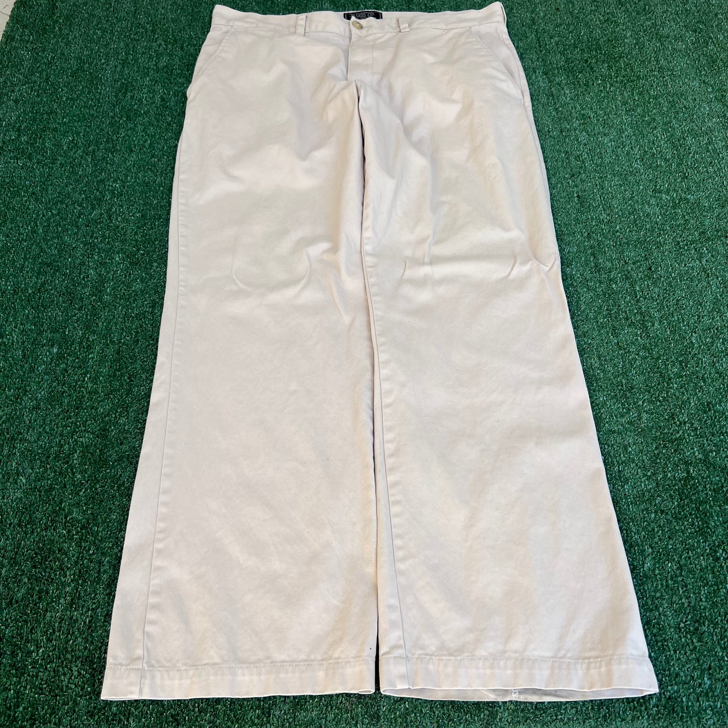 Vintage Y2K Men Plugg Baggy Wide-Leg Khaki Pants - 38x30" 20" Open Southpole Style