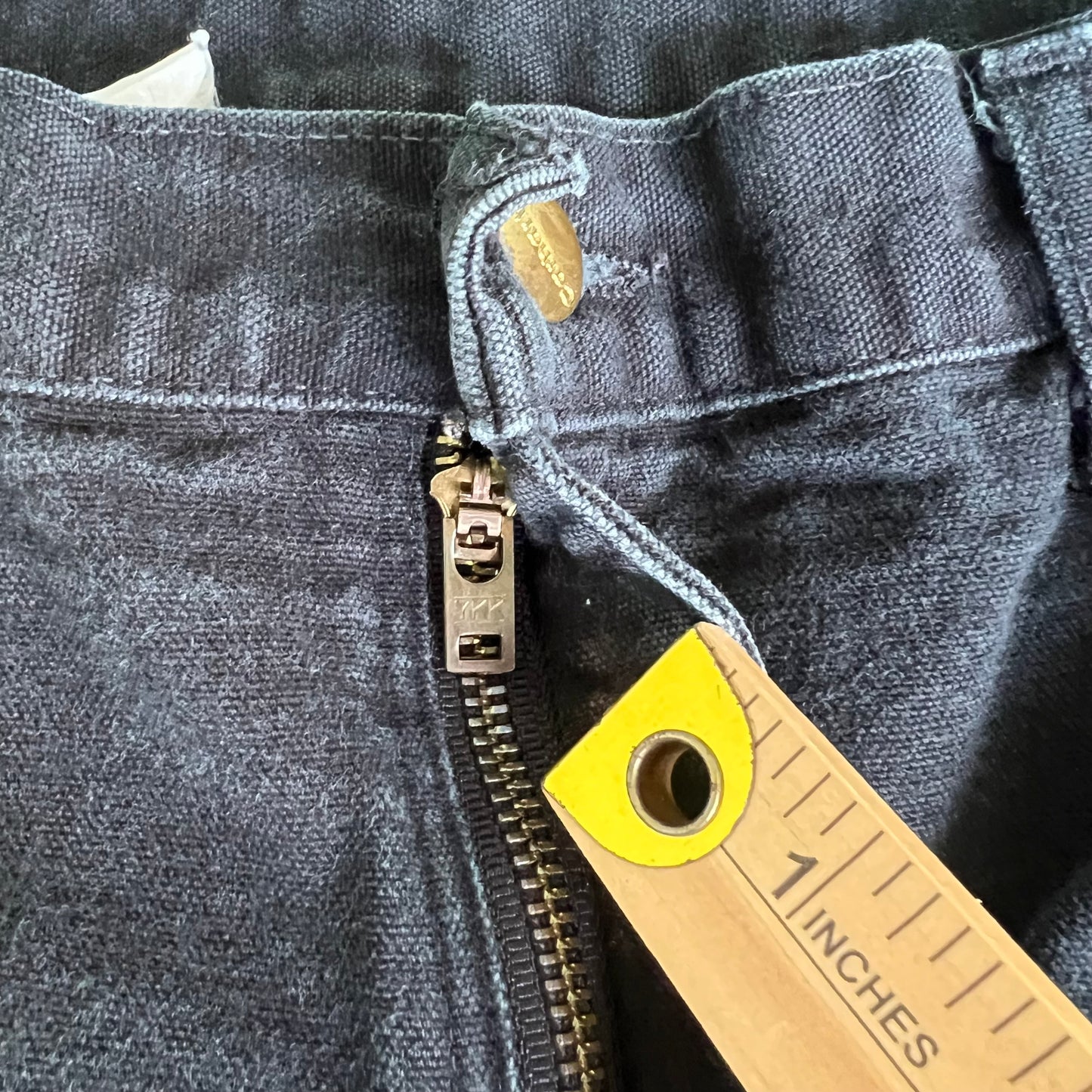 Y2K Carhartt Double Knee Carpenter Faded Black Pants - 33x29.5"