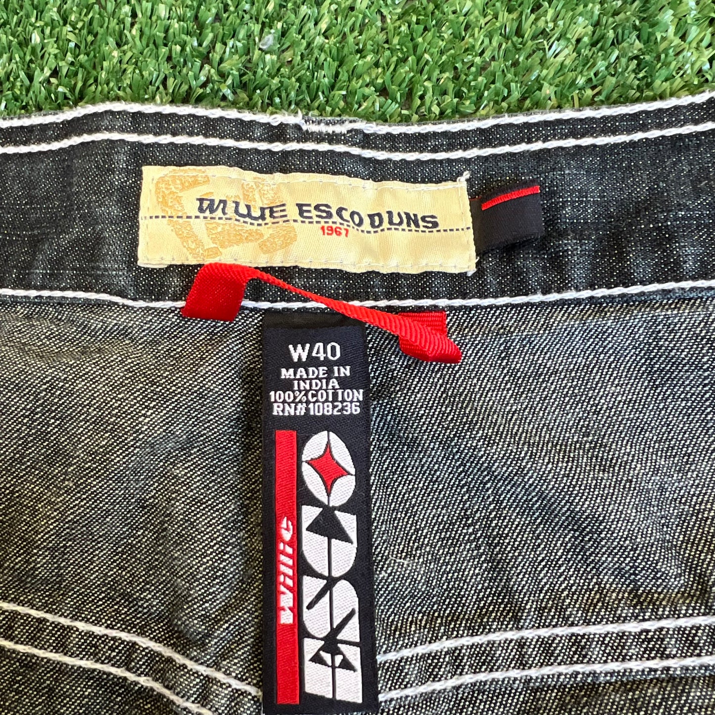VTG Y2K Willie Esco Baggy Wide-Leg Blue Jeans 42x34" 20" Opens Southpole Style
