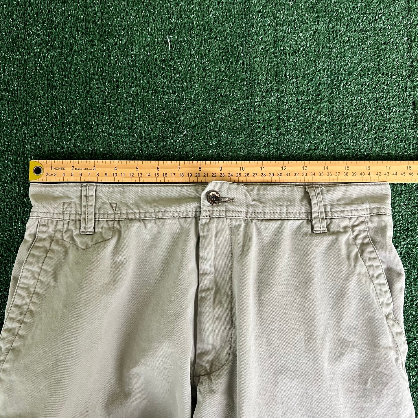 Y2K Old Navy Loose Baggy Wide-Leg Khaki Pants - 34x28" 21" Openings