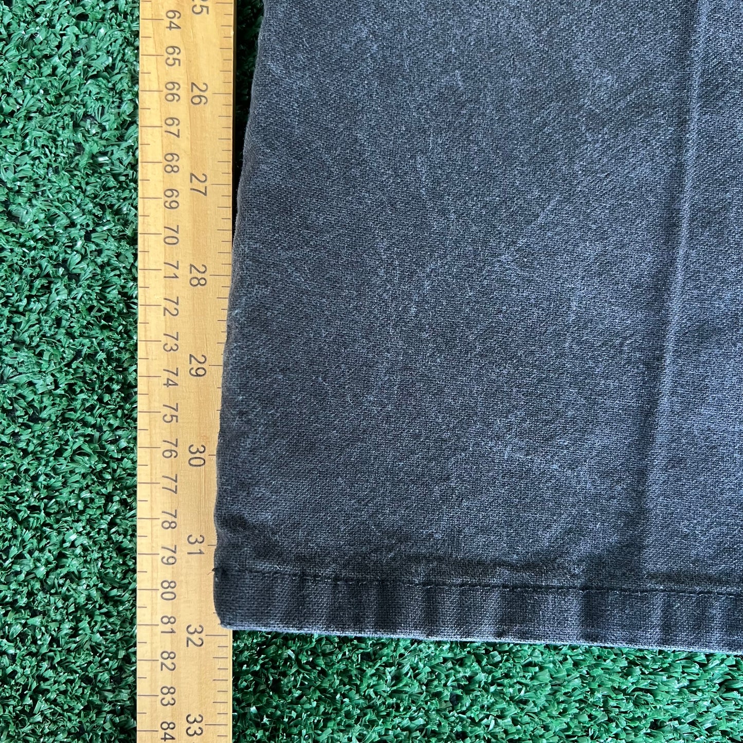Dickies Carpenter Baggy Faded Black Canvas Pants - 35x32" 18" Openings