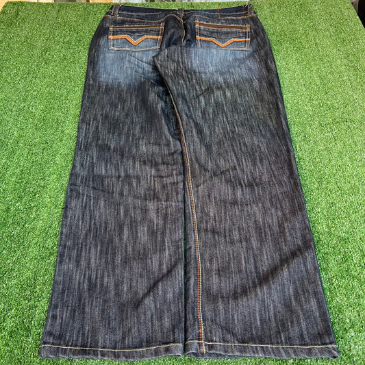 Vintage Y2K Mens Mecca Baggy Straight Blue Jeans - 39x32" 18" Opens Southpole Style