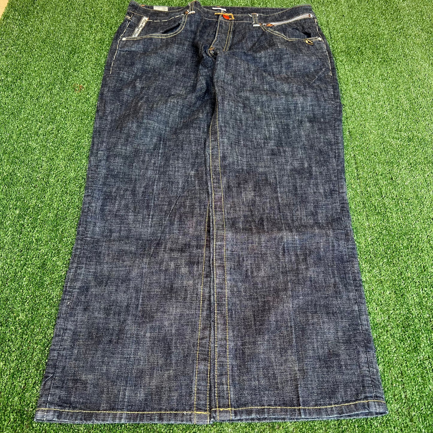 VTG Y2K Men's Parish Wide-Leg Indigo Blue Jeans 40x31" 20" Opens Southpole Style