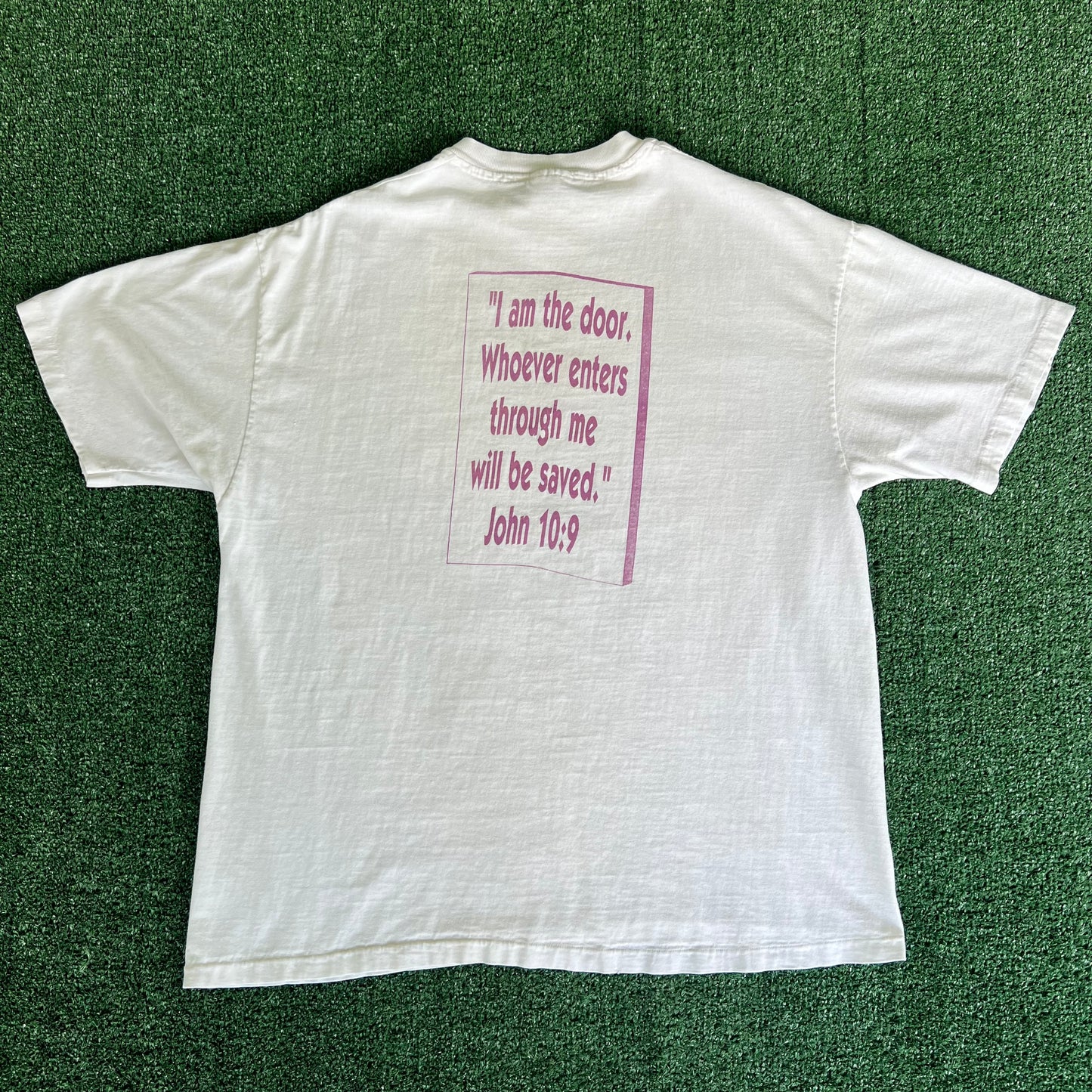 90s Jesus Spiritual Eye Exam White T-Shirt - XL