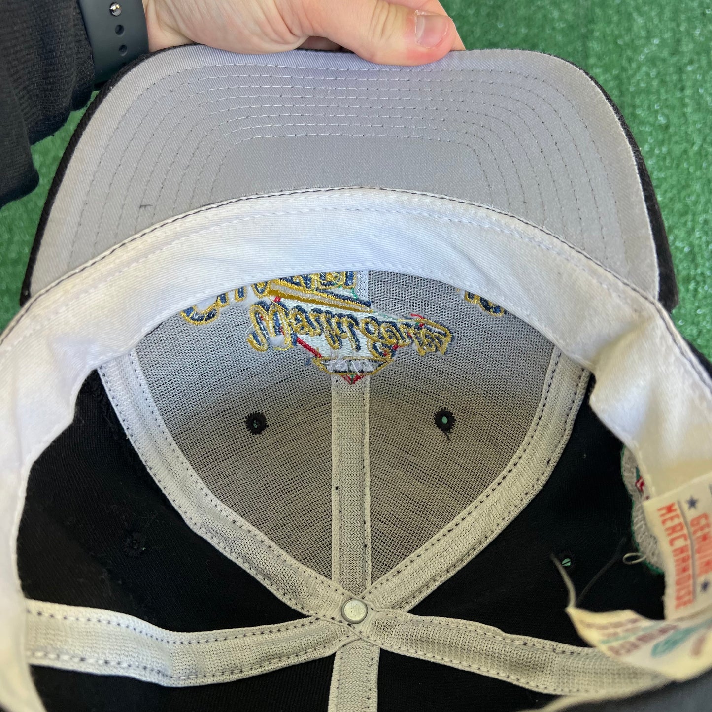 1997 New Era MLB Florida Marlins World Series Champions Black Snapback Hat