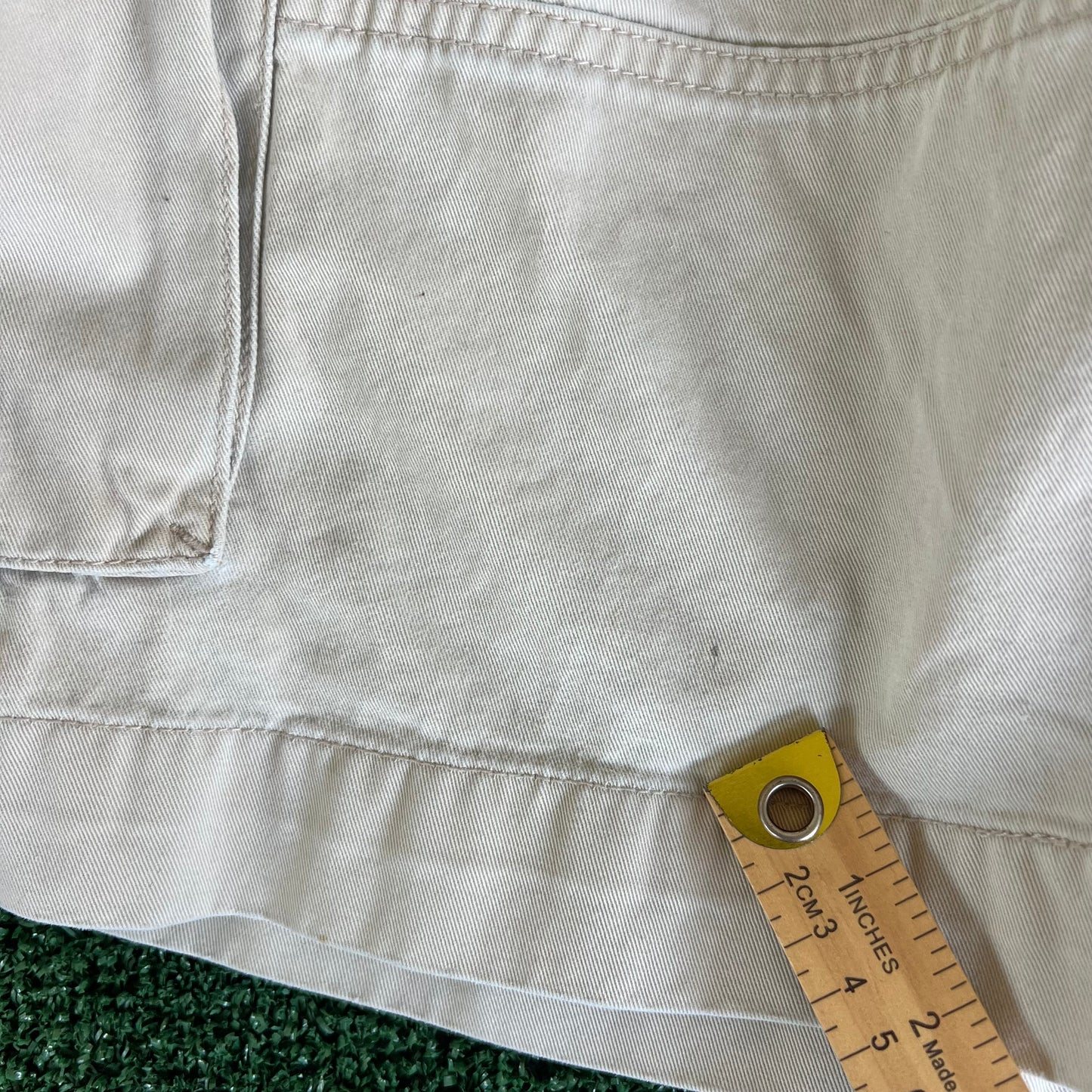 Y2K Polo Ralph Lauren Chino Cargo Light Khaki Shorts - 37x10.75"