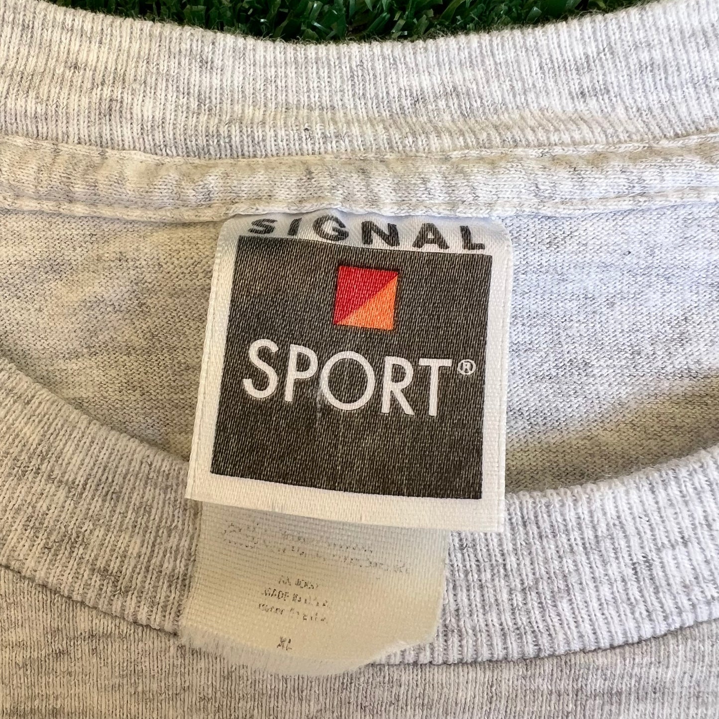 Vintage 90s Men's Florida State Seminoles FSU AOP Spellout Gray LS T-Shirt - XL