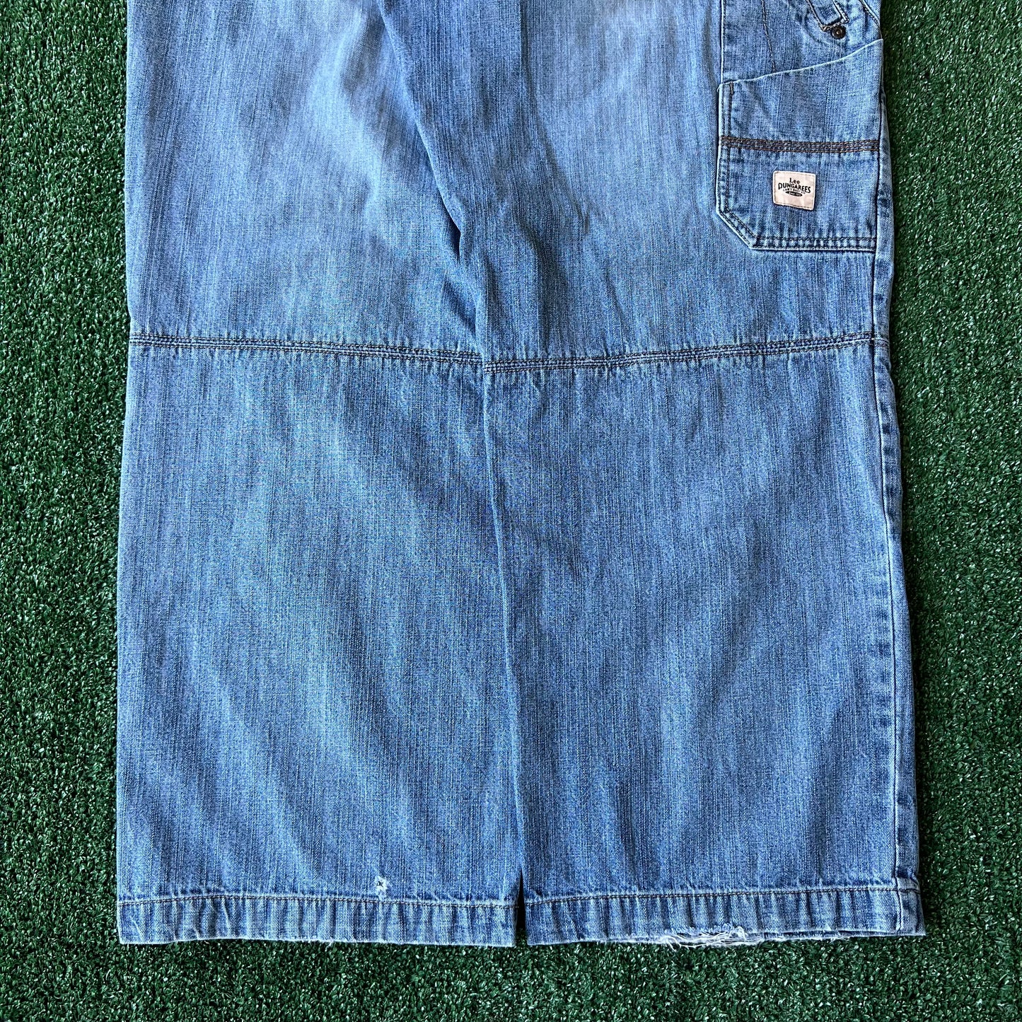 Y2K Men's Lee Dungarees Double Knee Carpenter Baggy Jeans - 36x28 20" Open Southpole Style