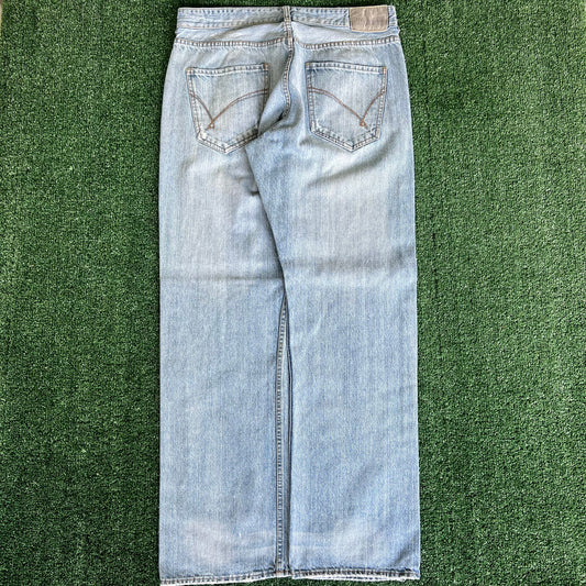 Y2K Unionbay Baggy Light Wash Blue Jeans - 36x 32.5" 19" Opens