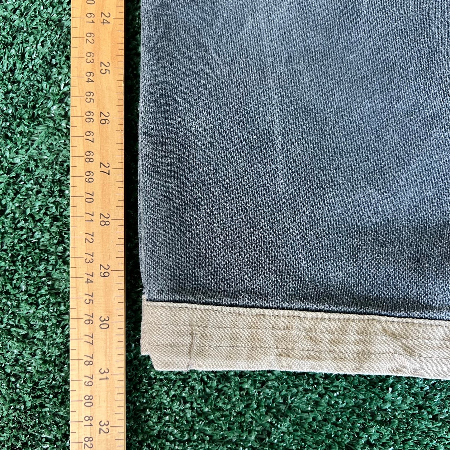 Y2K Wearfirst Gray Baggy Double Knee Canvas Pants - 35x31" 20" Openings