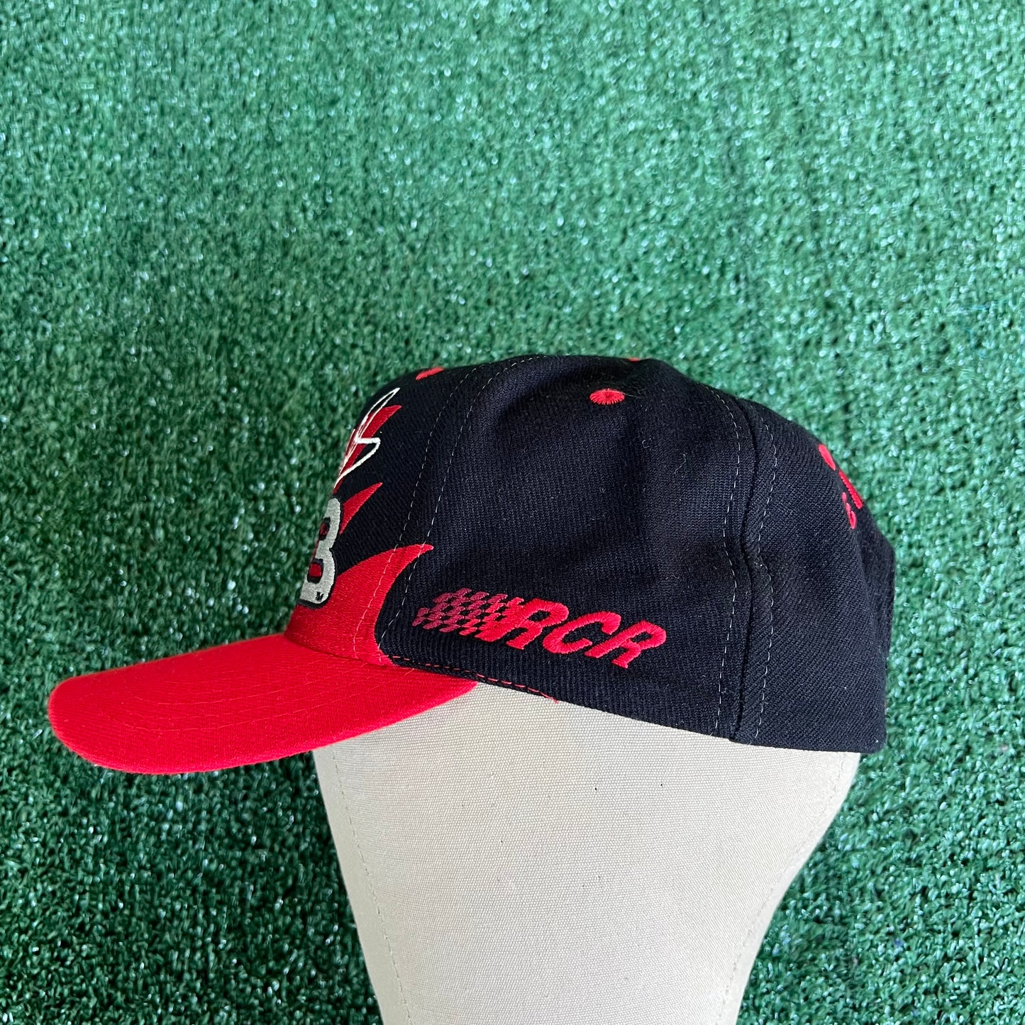 90s Logo Athletic Nascar Dale Earnhardt Sr. Black Dome Sharktooth Snapback Hat