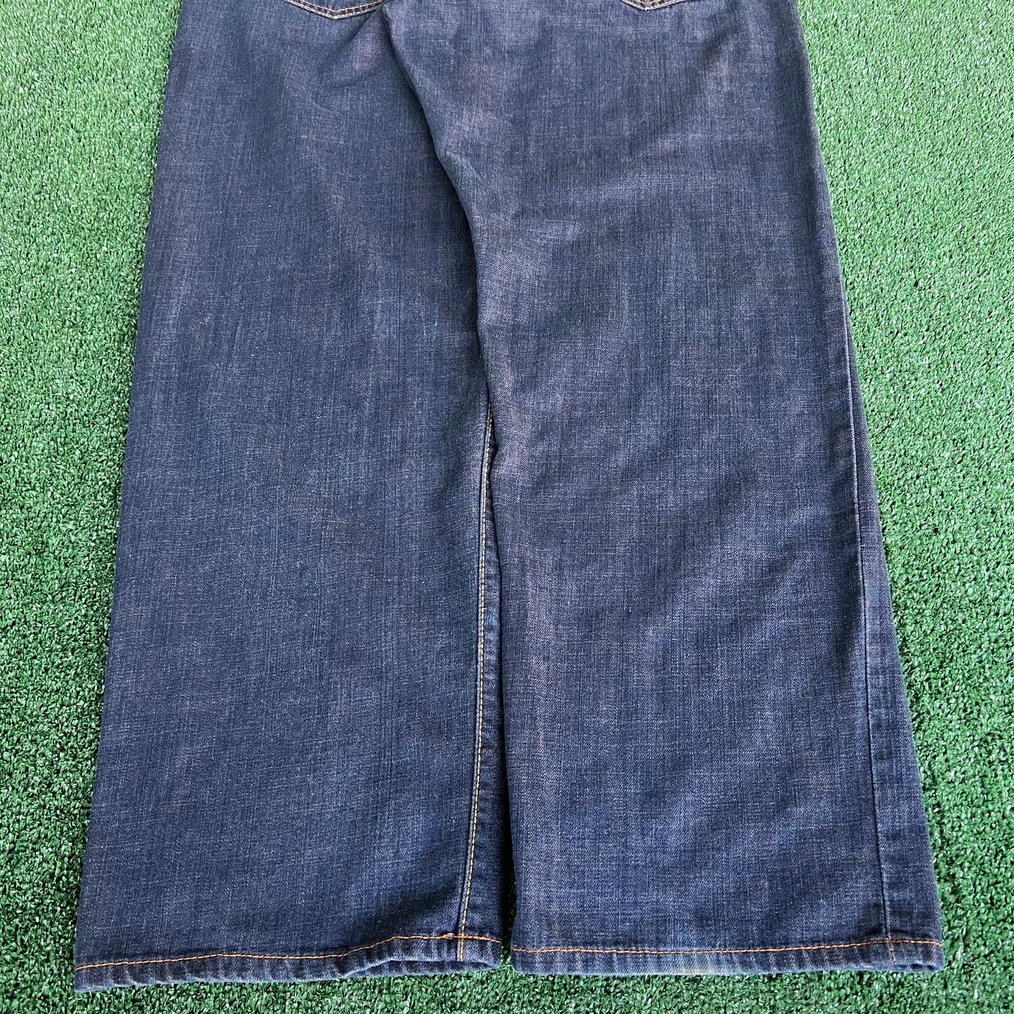 Y2K Men's Sean John Baggy Wide-Leg Indigo Jeans 37x32" 20" Opens JNCO Style