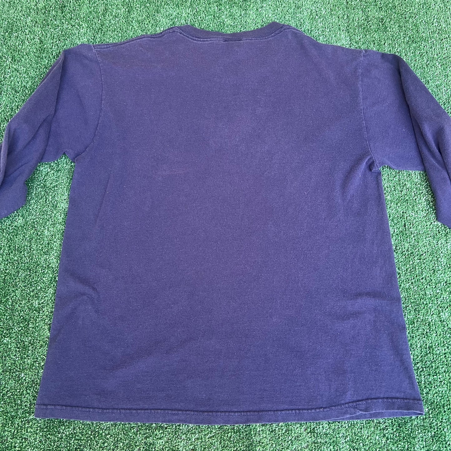 Vintage Y2K Living Epistles Jesus Die Daily Crown Thorns Nails Navy Long Sleeve T-Shirt - Large