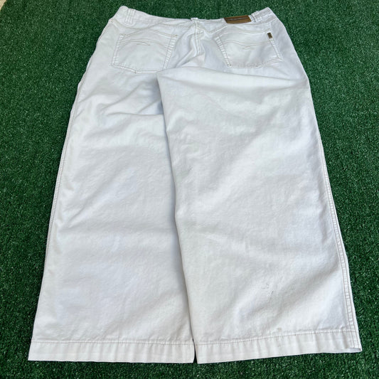 VTG 90s Y2K Men Karl Kani Wide-Leg Baggy White Jeans - 38x27" 20" Opens JNCO Style
