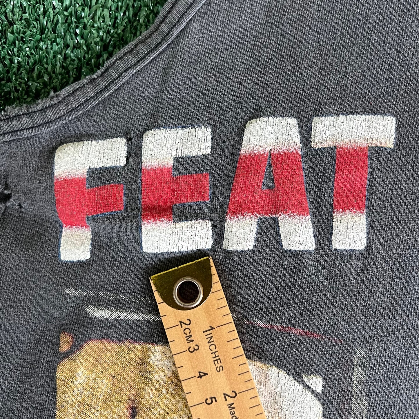 1989 Little Feat Country Rock Band "Texas Twister" Faded Black Smokey Gray Distressed Tank Top T-Shirt - Medium