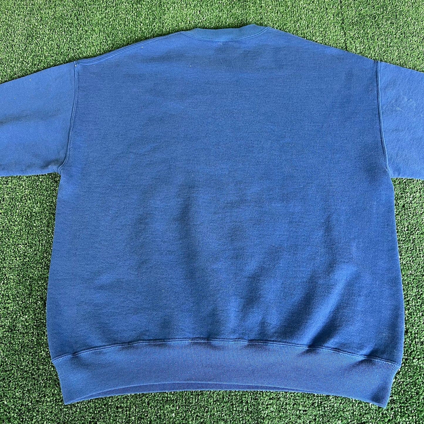 80s NHL New York Islanders Blue Paint Splatter Sweatshirt - Large