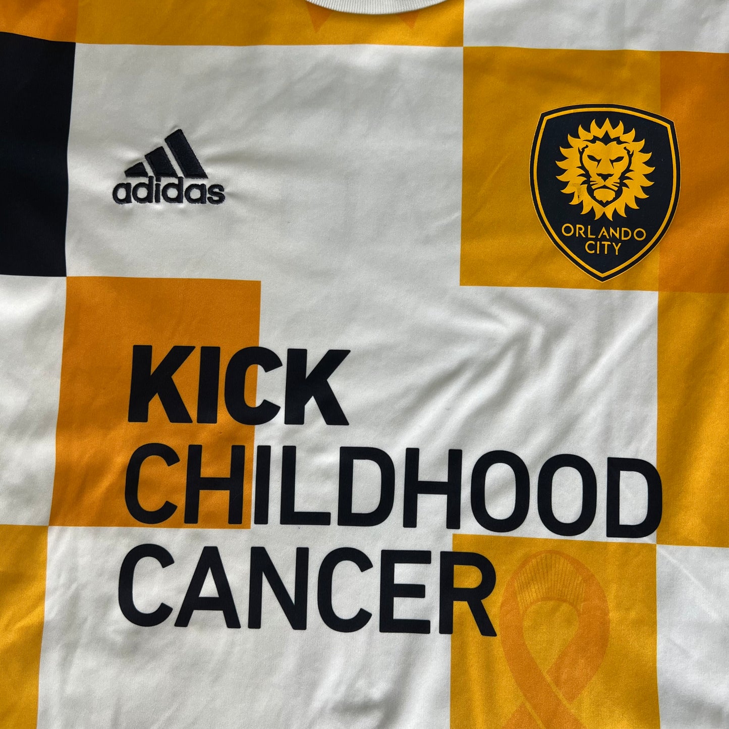2022 MLS Olando City SC Kick Childhood Cancer Yellow Soccer Jersey - Small