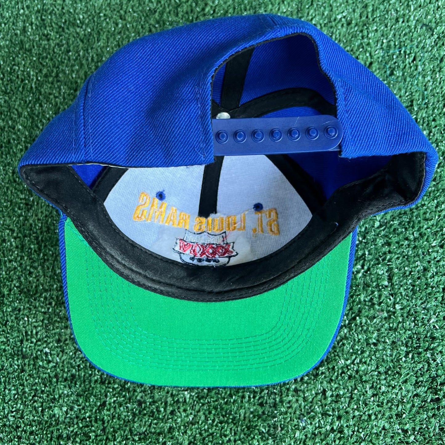 2000 NFL St. Louis Rams Super Champions Blue Snapback Hat