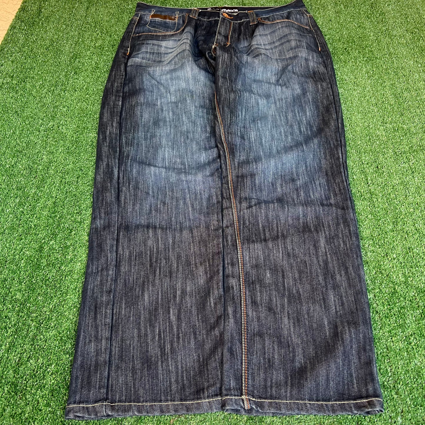 Vintage Y2K Mens Mecca Baggy Straight Blue Jeans - 39x32" 18" Opens Southpole Style
