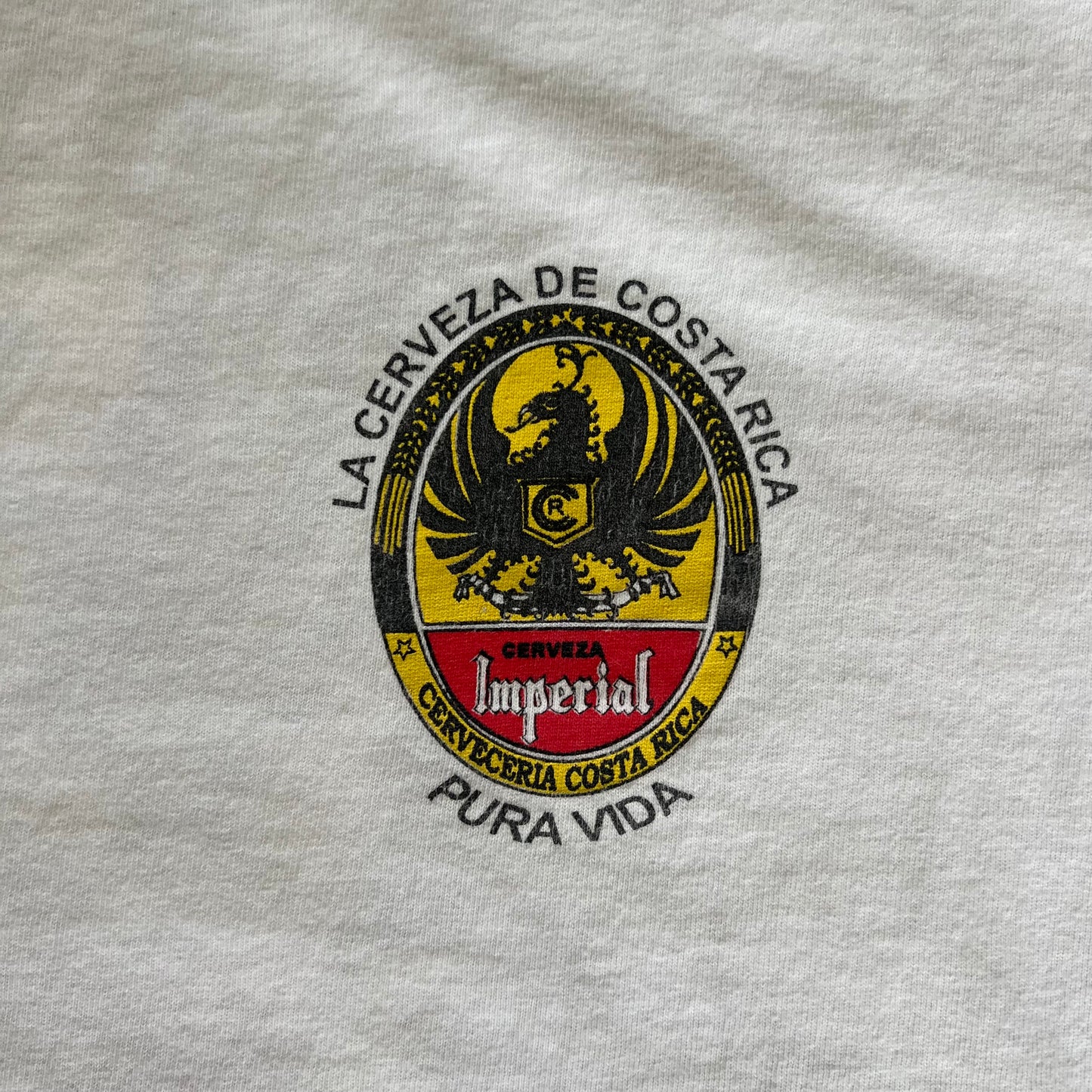 Y2K La Cervervexa De Costa Rica Pura Vida Imperial Beer White T-Shirt - Large