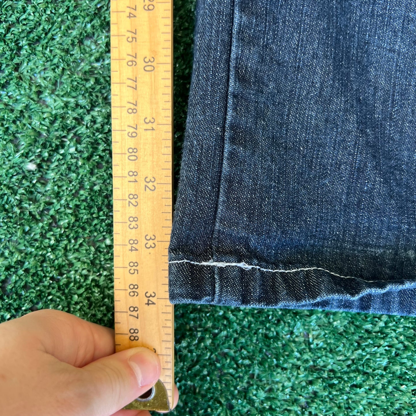 VTG Y2K Willie Esco Baggy Wide-Leg Blue Jeans 42x34" 20" Opens Southpole Style