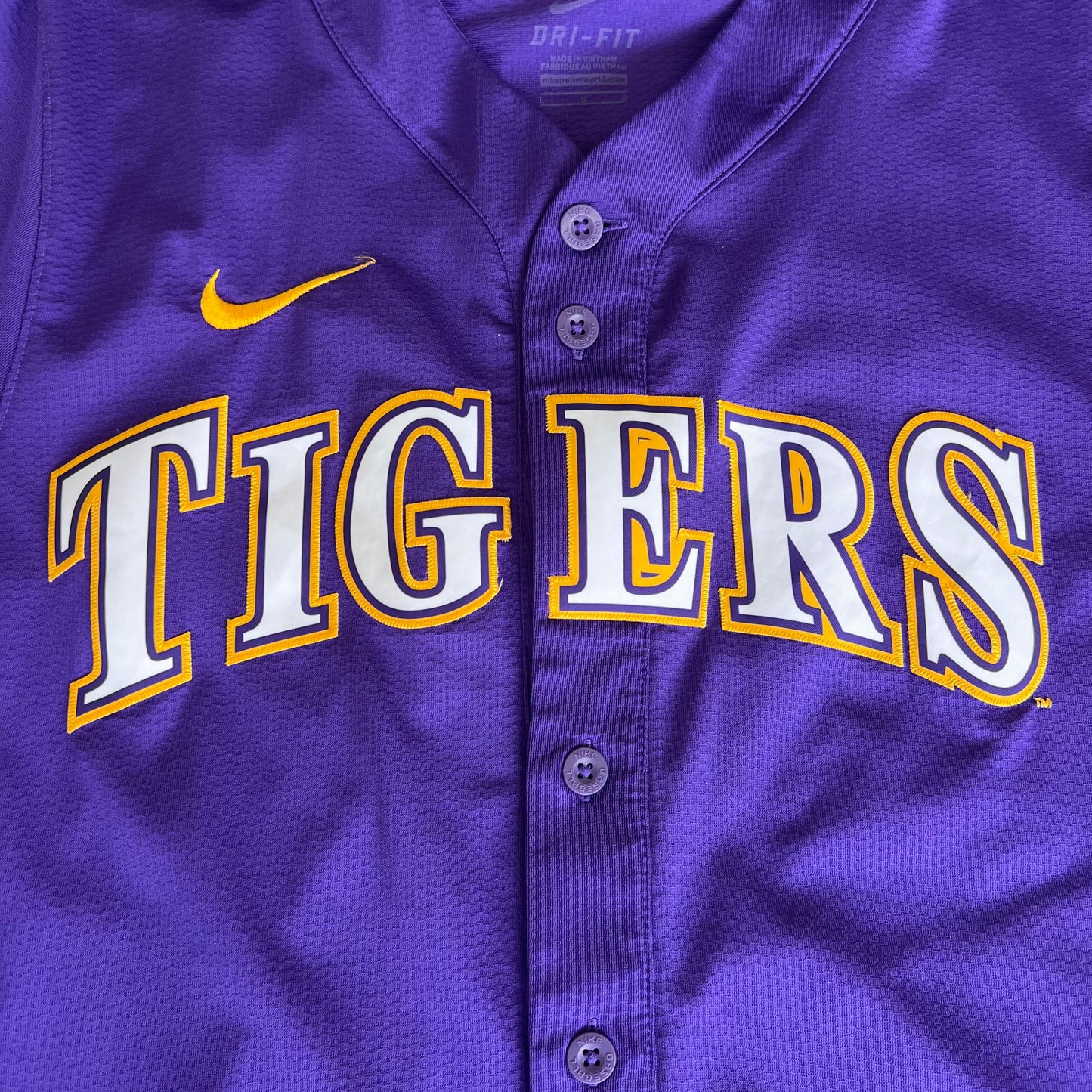 Nike LSU Tigers Replica Purple Baseball Jersey Paul Skenes Era - Large