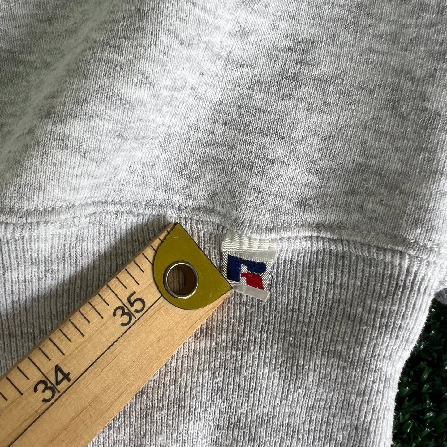 90s Russell Athletic Blank Gray Sweatshirt - Small
