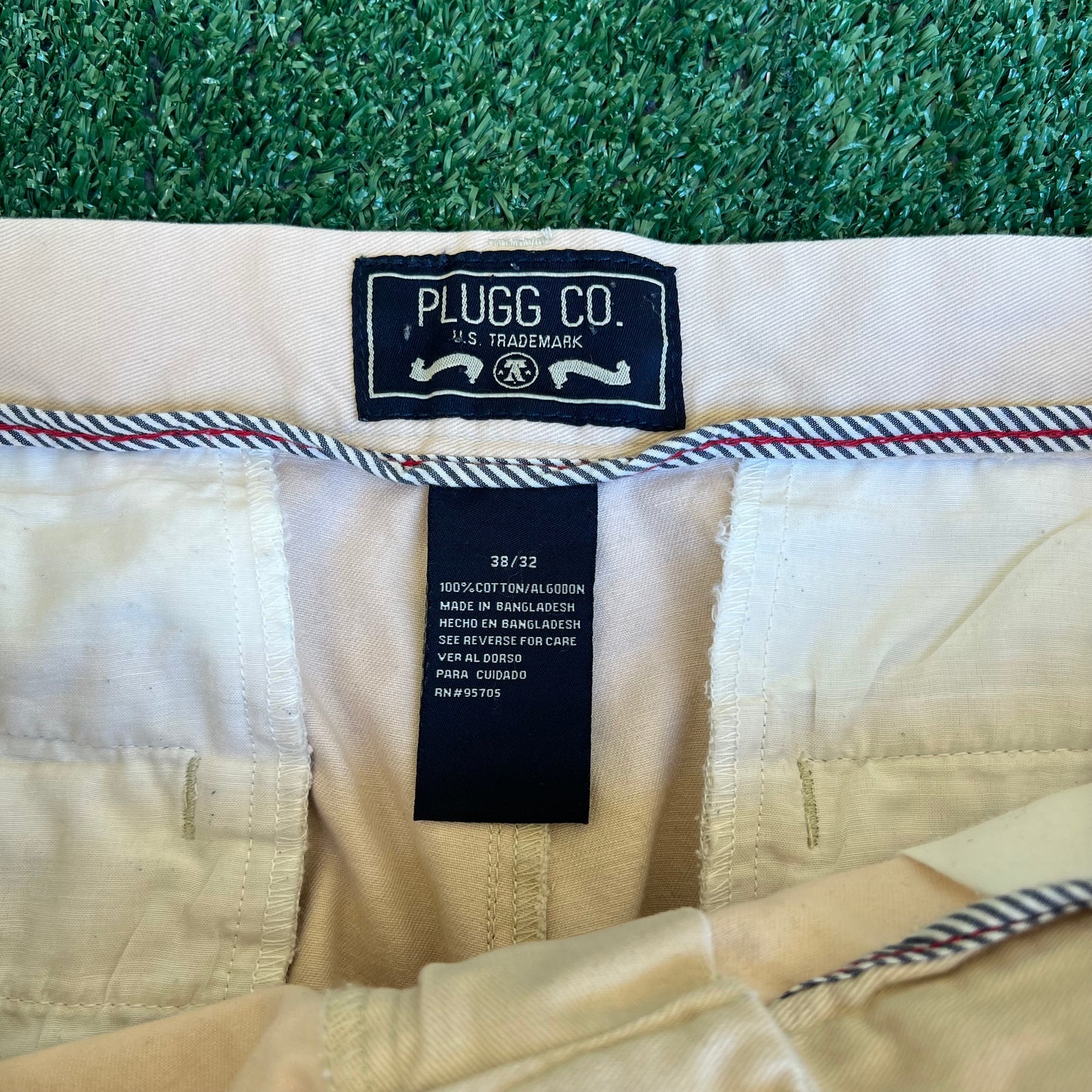 Vintage Y2K Men Plugg Baggy Wide-Leg Khaki Pants - 38x30" 20" Open Southpole Style