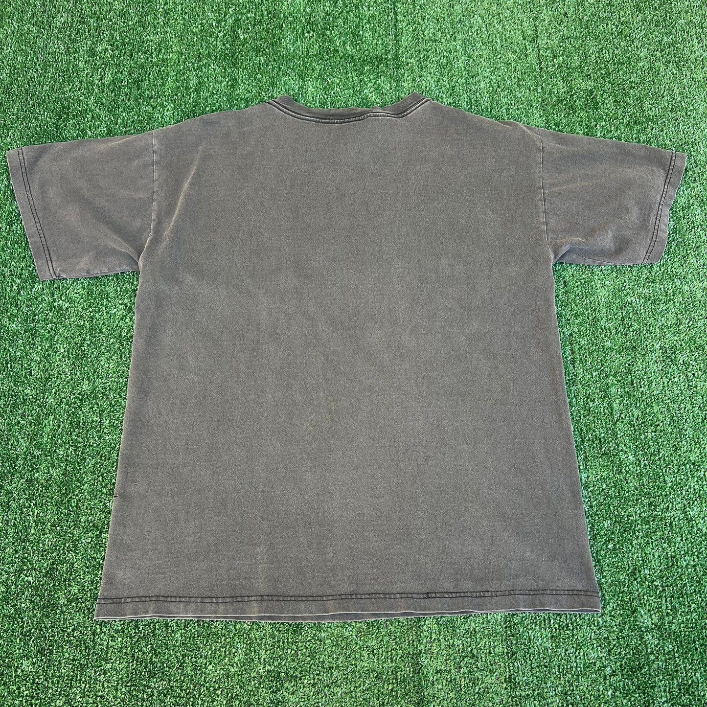 Vintage Y2K Men's Adidas Faded Black Logo Spellout T-Shirt USA - Medium 21x26"